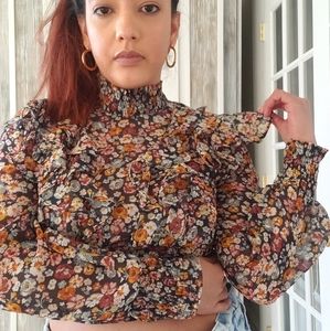 Regal Ruffle Crop Top